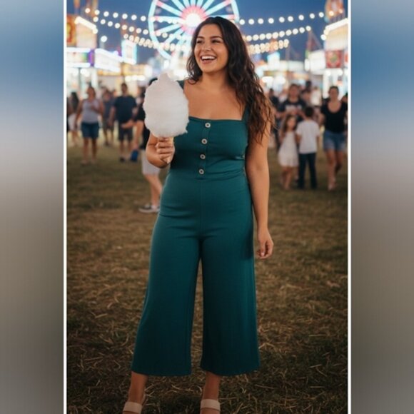 Addition Elle teal jumpsuit size 5X - Picture 1 of 16